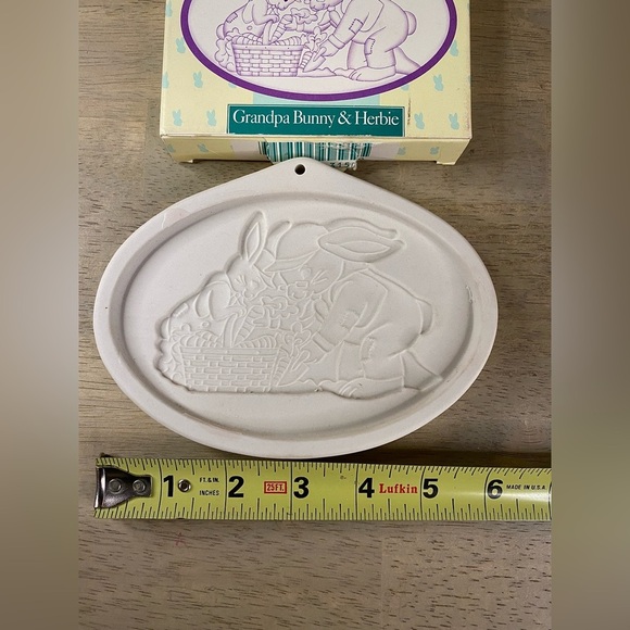 Longaberger Easter Cookie Mold Vintage In Box 1995 & 1996 Easter‎ Bunny & Basket - Picture 10 of 16